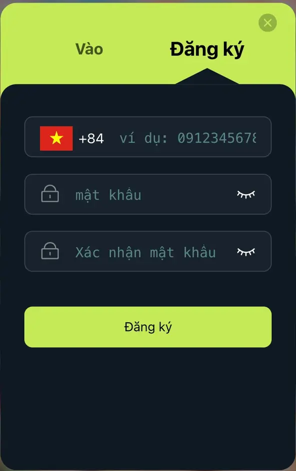 Đăng Ký Tài Khoản 869VND